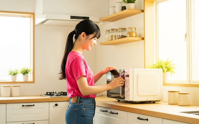 電子レンジ　電子レンジ調理　画像